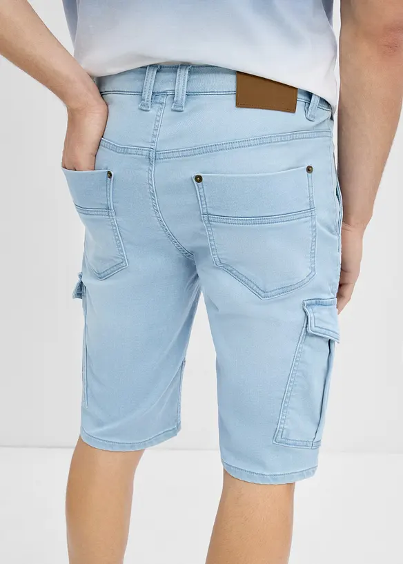 Jeansshorts i trik&aring;, Regular Fit, bonprix