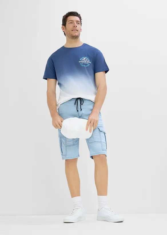 Jeansshorts i trik&aring;, Regular Fit, bonprix