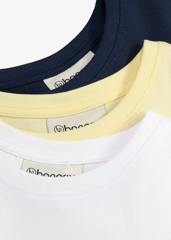 T-shirt (3-pack) i ren bomull, bonprix