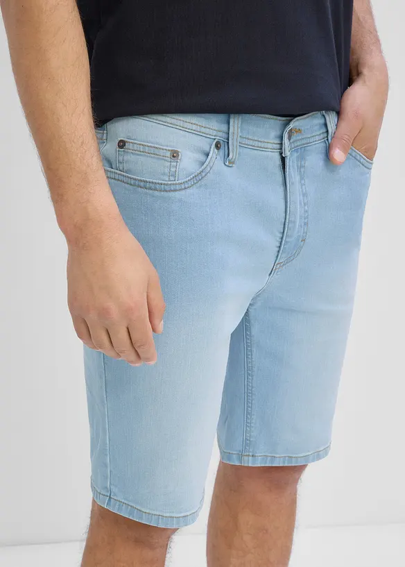 Stretchiga jeansshorts (2-pack), Regular Fit, bonprix