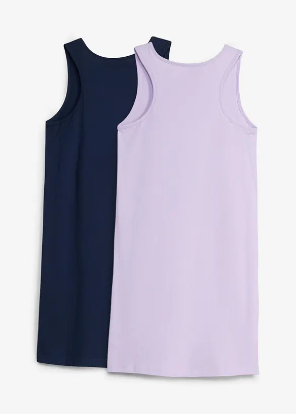 Jerseykl&auml;nning i ekologisk bomull (2-pack), bonprix