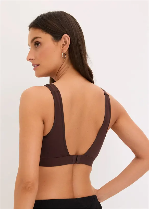 Amningsbeh&aring; utan bygel, med ekologisk bomull (2-pack), bonprix