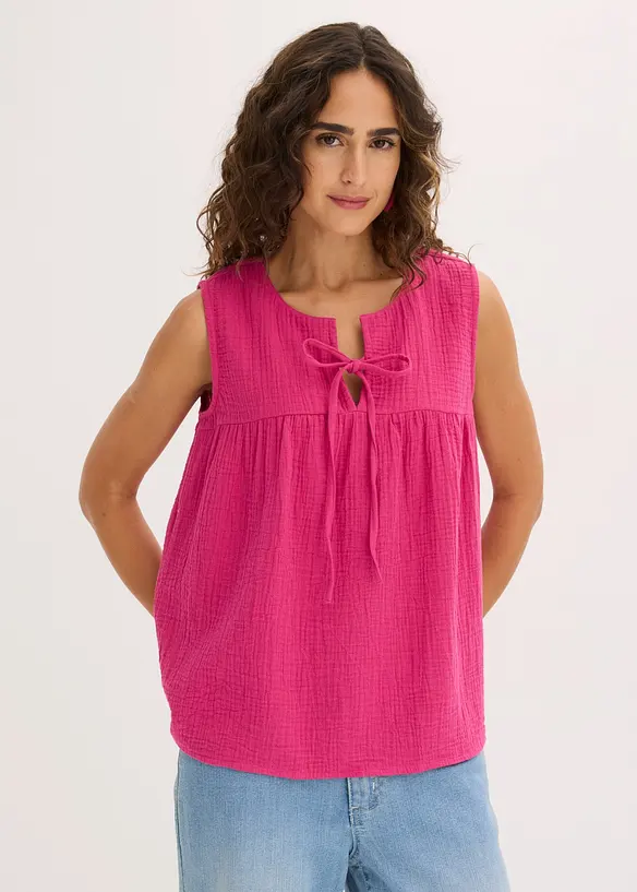 Bluslinne i bomullsmuslin, bonprix