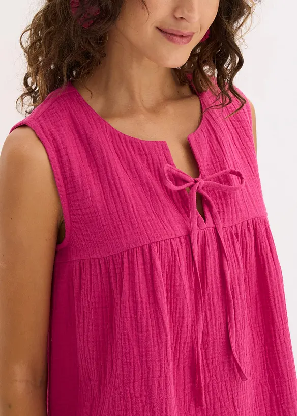 Bluslinne i bomullsmuslin, bonprix
