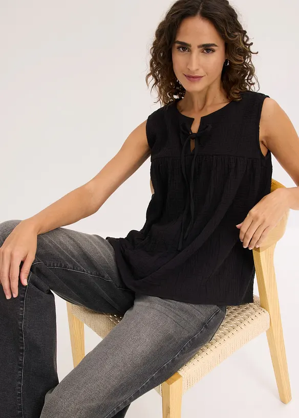 Bluslinne i bomullsmuslin, bonprix