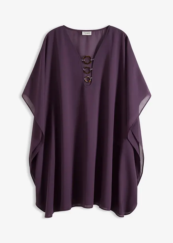 Strandtunika i tunn chiffong, bonprix
