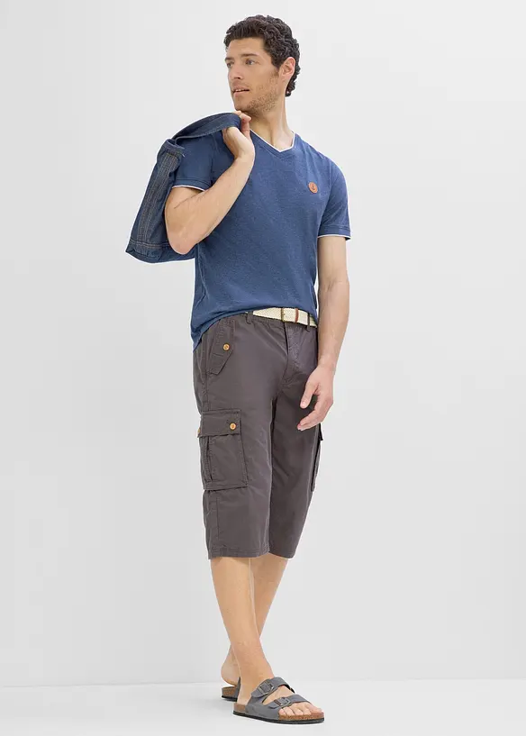 Bomullsshorts i cargomodell, normal passform, bonprix