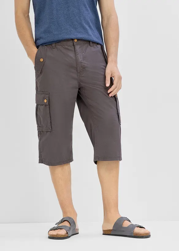 Bomullsshorts i cargomodell, normal passform, bonprix