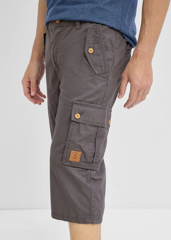Bomullsshorts i cargomodell, normal passform, bonprix