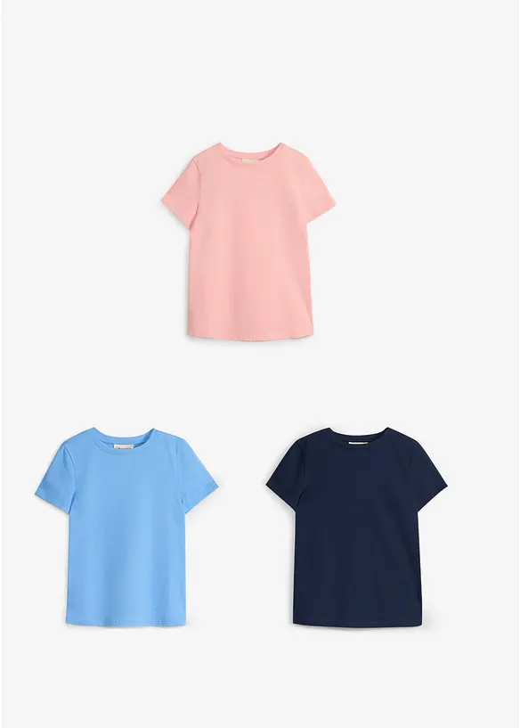 T-shirt i ekologisk bomull (3-pack), bonprix