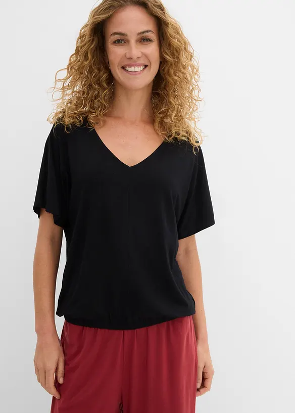 Oversizetopp i mjuk viskosmix, bonprix