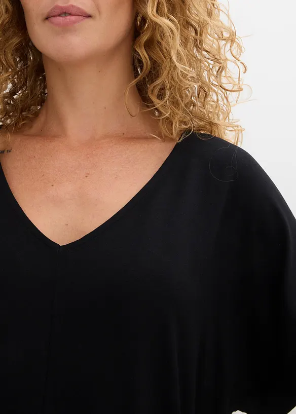 Oversizetopp i mjuk viskosmix, bonprix