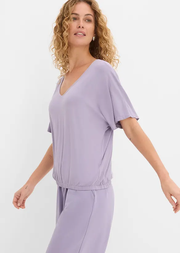 Oversizetopp i mjuk viskosmix, bonprix