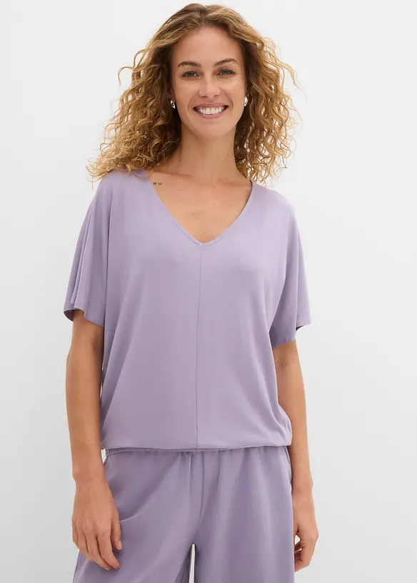 Oversizetopp i mjuk viskosmix, bonprix