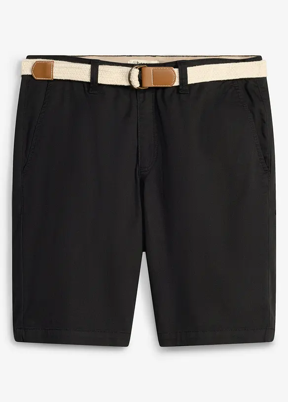 Stretchiga shorts med sk&auml;rp, normal passform, bonprix