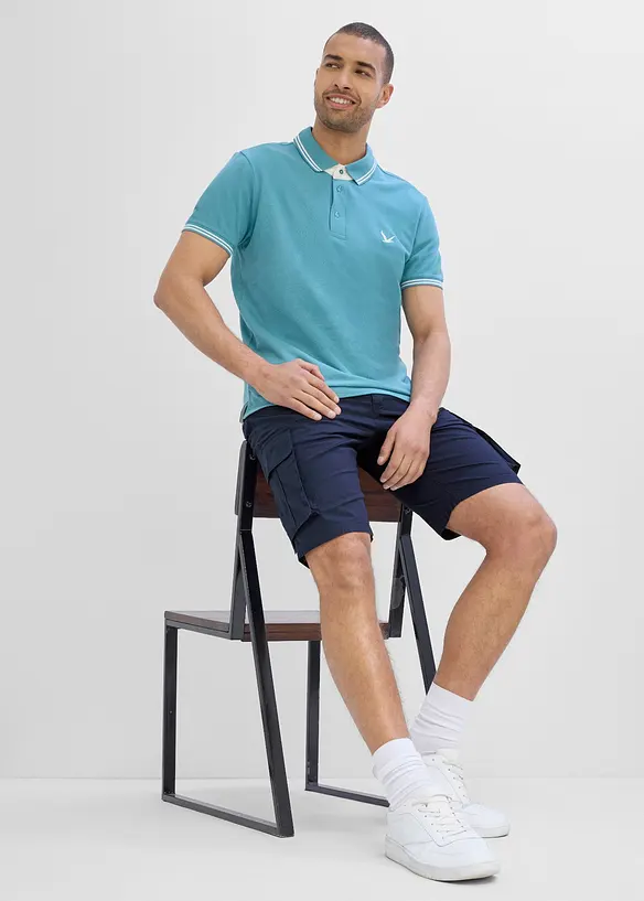 Stretchiga shorts i cargomodell (2-pack), bonprix
