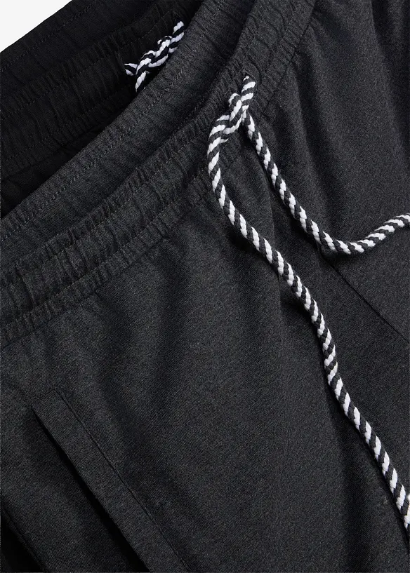 Jerseyshorts i l&aring;ng modell med ekologisk bomull (2-pack), bonprix