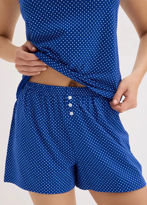 Pyjamas med shorts och skir spets, bonprix