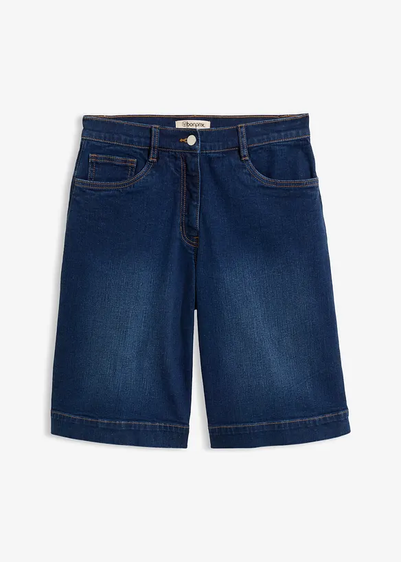 Jeansshorts Mid Waist, ekologisk bomull, bonprix