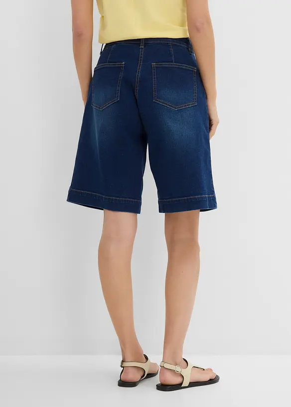 Jeansshorts Mid Waist, ekologisk bomull, bonprix
