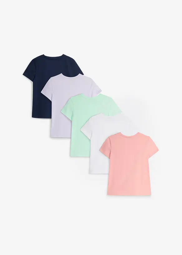 Topp av ekologisk bomull (5-pack), bonprix