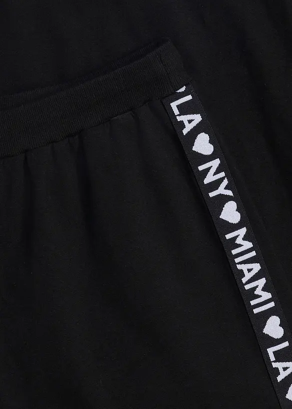 T-shirt och shorts i elastisk bomullsmix (2 delar), bonprix
