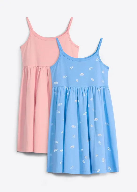 Jerseykl&auml;nning i ekologisk bomull (2-pack), bonprix