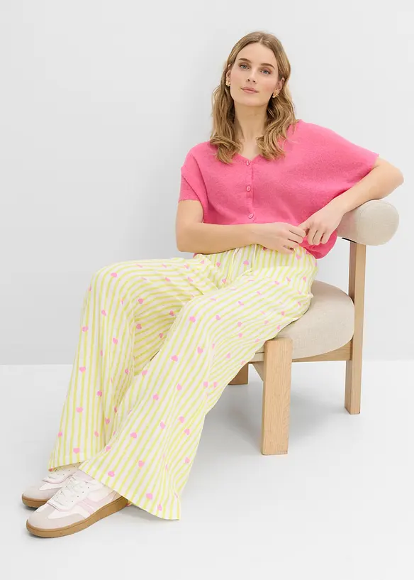 Dra p&aring;-byxa av luftig bomullsmuslin, bonprix