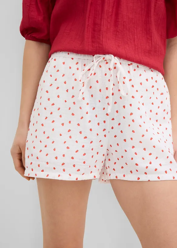 Dra p&aring;-shorts i luftig muslin, bonprix