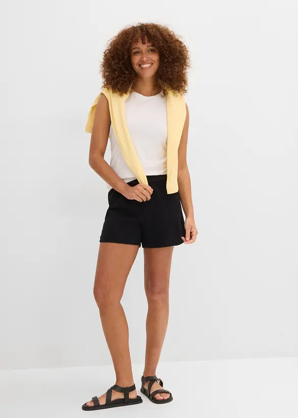 Sweatshirtshorts med rundad nederkant, bonprix