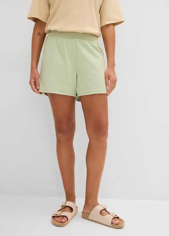 Sweatshirtshorts med rundad nederkant, bonprix