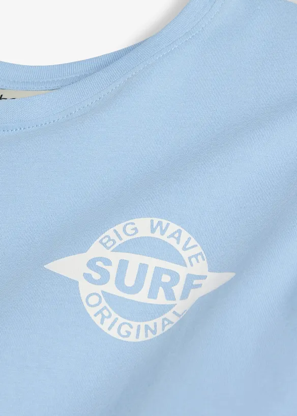 T-shirt med tryck p&aring; ryggen, av ekologisk bomull, bonprix