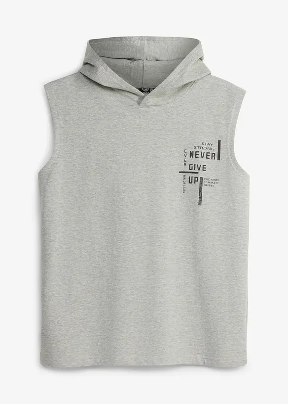 &Auml;rml&ouml;s sweatshirt med huva i ekologisk bomull, avslappnad passform, bonprix