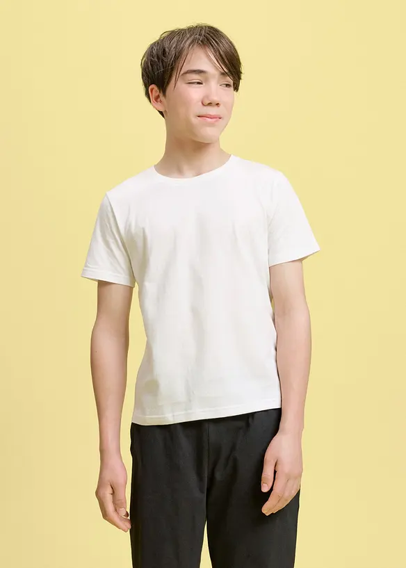 T-shirt med ekologisk bomull (5-pack), bonprix