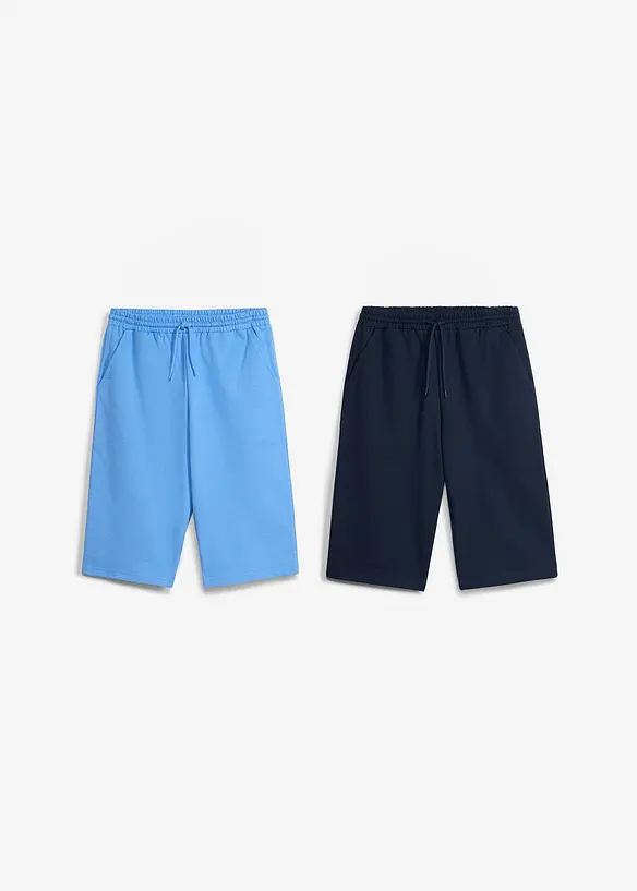 Trik&aring;shorts av ekologisk bomull i Loose Fit (2-pack), bonprix