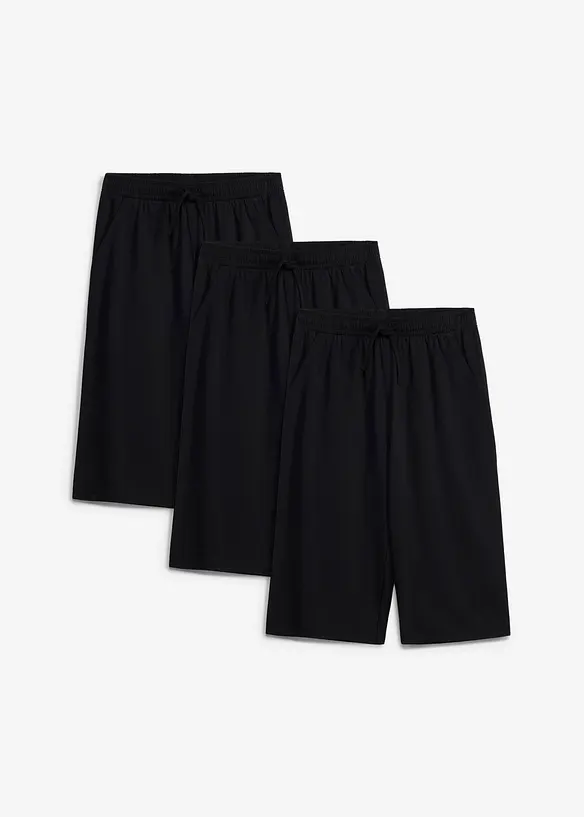 Jerseyshorts i ekologisk bomull (3-pack), bonprix