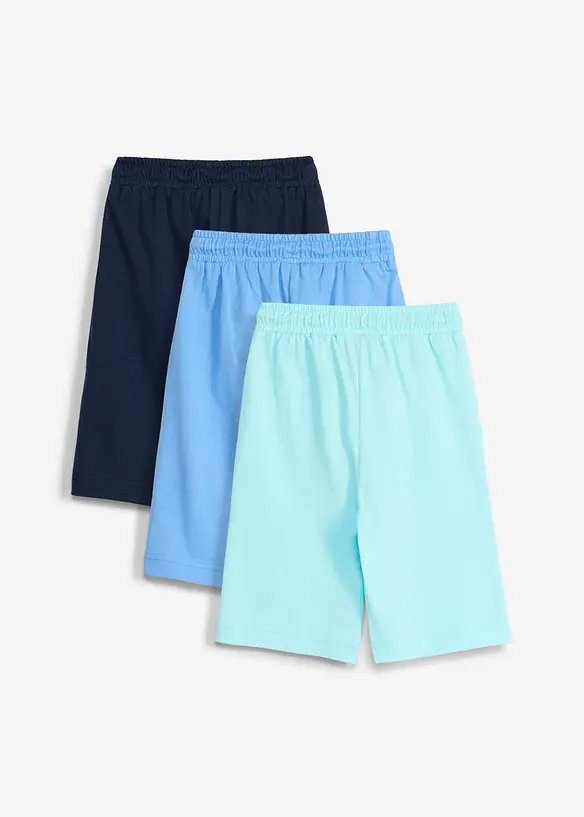 Jerseyshorts i ekologisk bomull (3-pack), bonprix