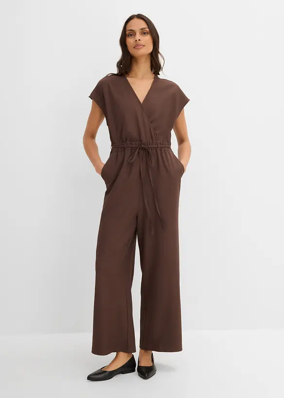 Jumpsuit med korta &auml;rmar, bonprix