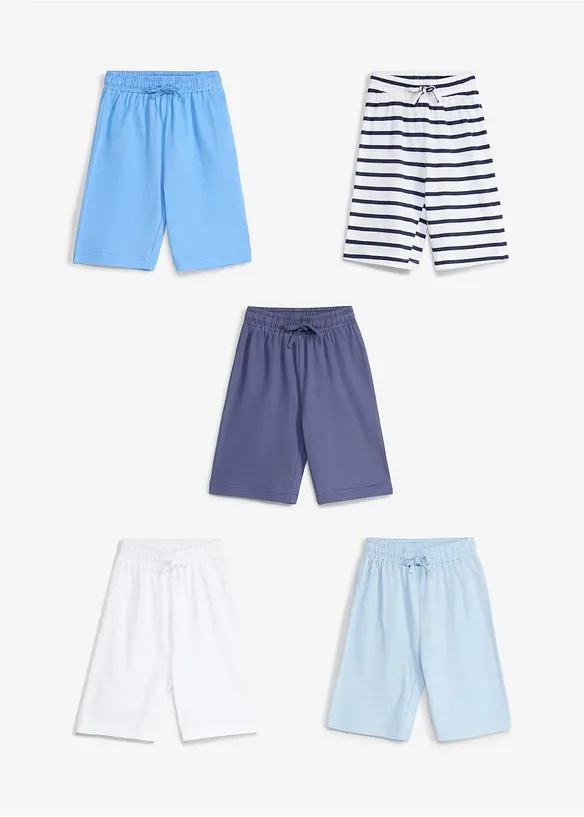 Jerseyshorts av ekologisk bomull (5-pack), bonprix