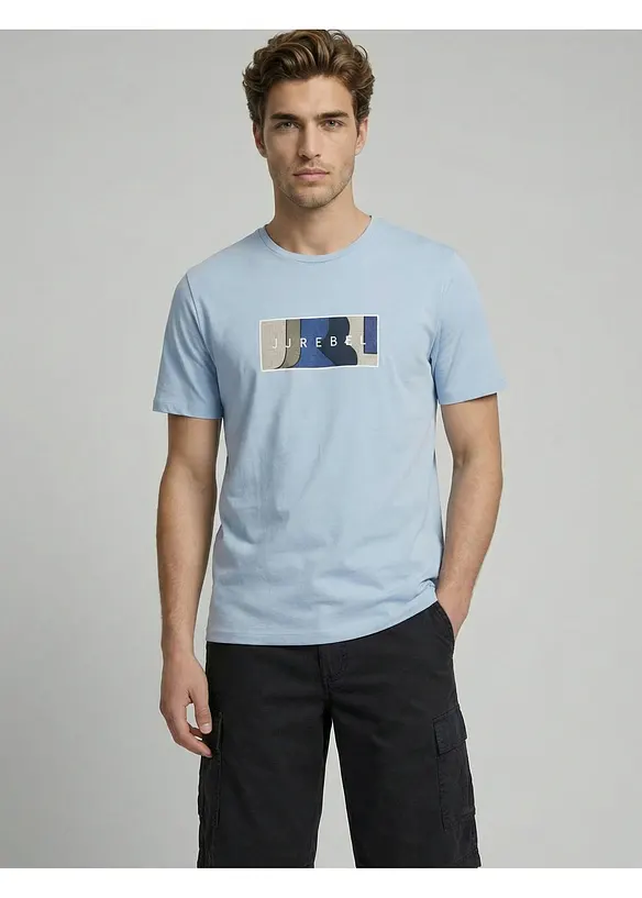 T-shirt i bomull fr&aring;n JJ REBEL, JJ REBEL