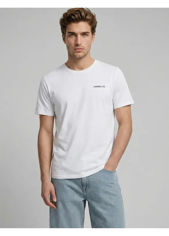 T-shirt i bomull fr&aring;n JJ REBEL, JJ REBEL