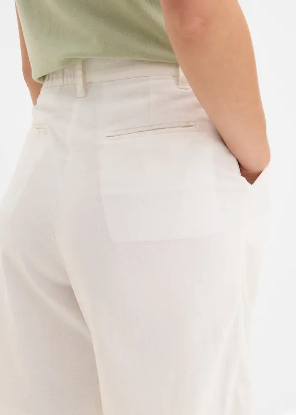 Marleneshorts i mix av lin och viskos, bonprix