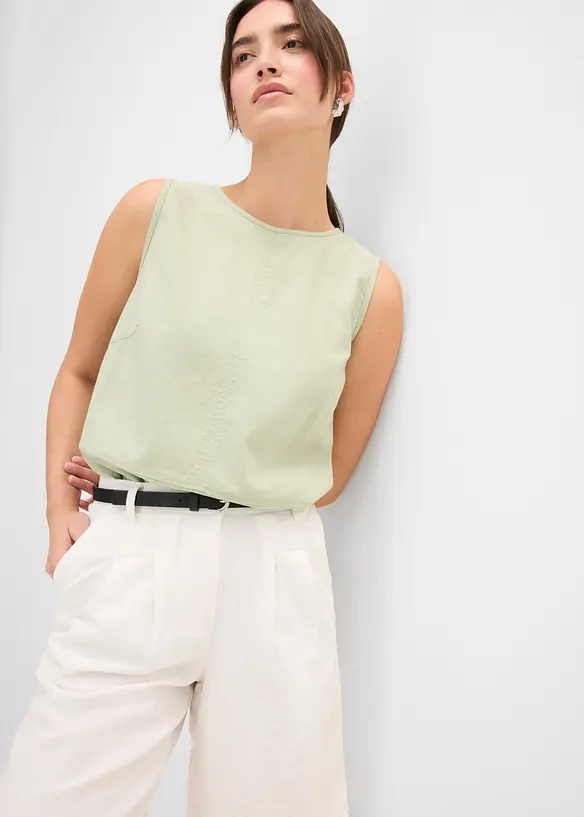 Marleneshorts i mix av lin och viskos, bonprix