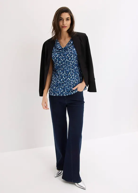 Linne med draperad ringning, bonprix