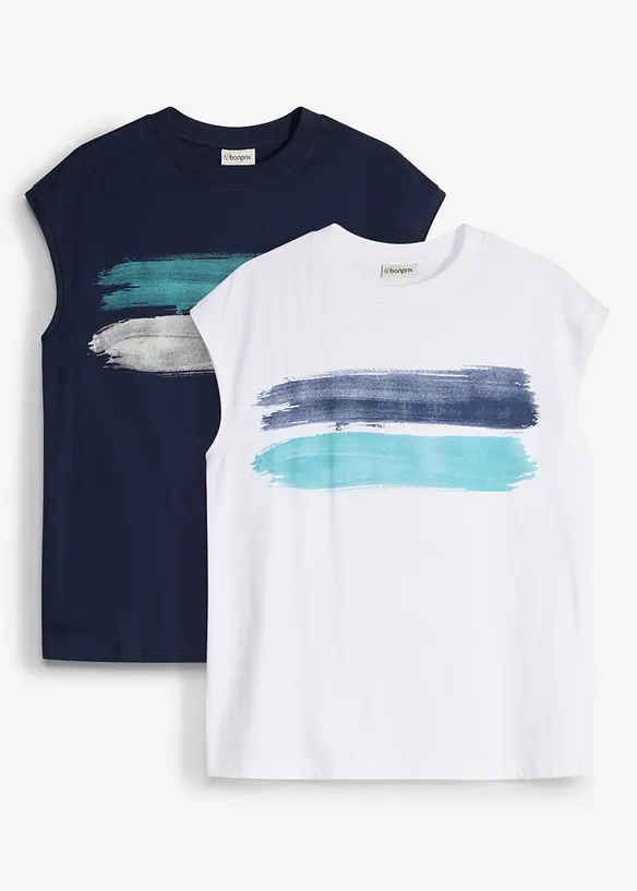 Linne i Loose Fit (2er Pack), bonprix