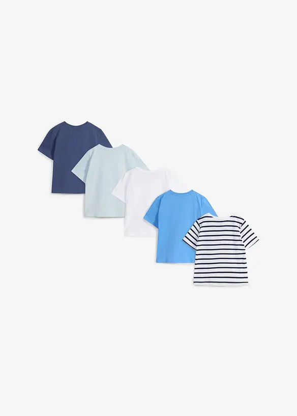 T-shirt av ekologisk bomull (5-pack), bonprix