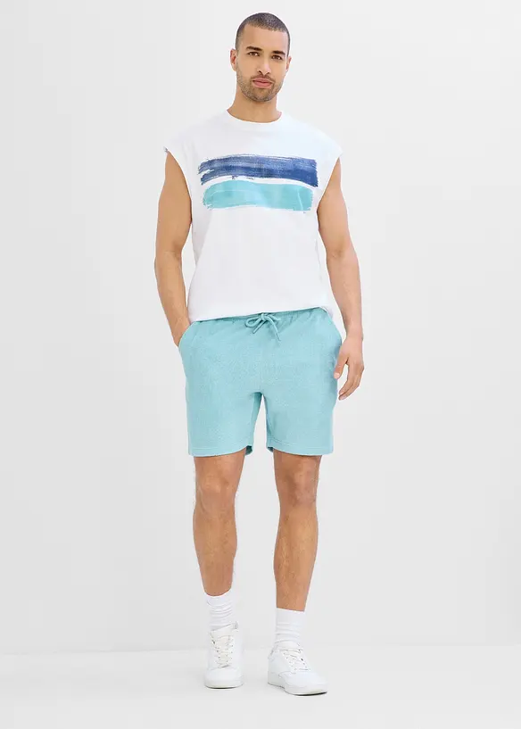 Shorts i frott&eacute; med bekv&auml;m midja, bonprix