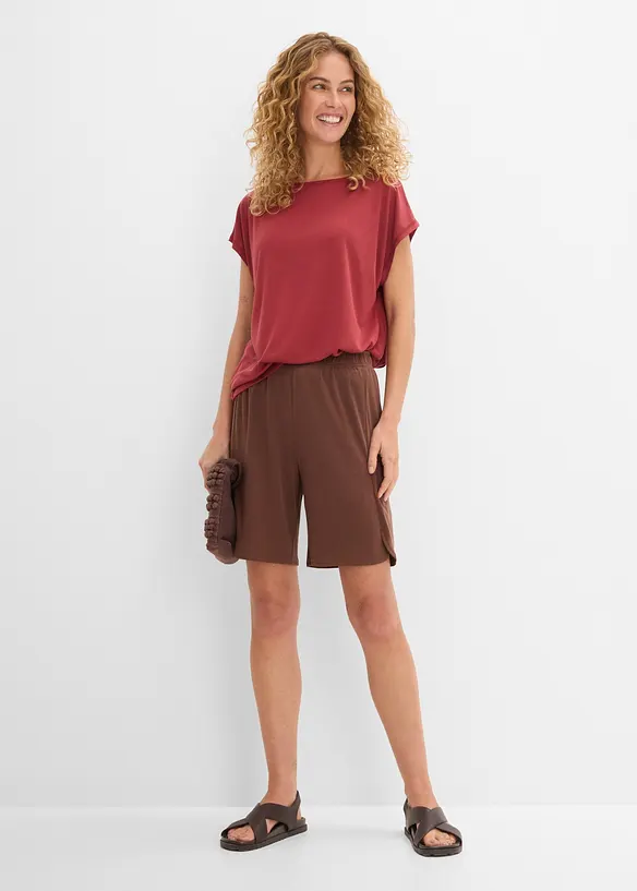 Dra p&aring;-shorts av mjuk viskosmix, bonprix