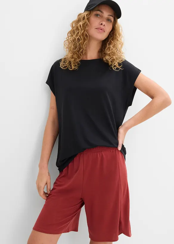 Dra p&aring;-shorts av mjuk viskosmix, bonprix