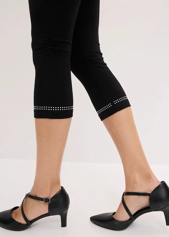 Caprileggings med glitter (2-pack), bonprix